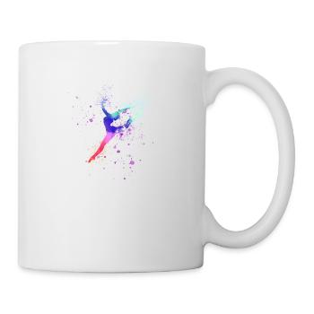 danse, ballerine, colorée, aqaurell, colorée - Mug blanc - blanc - Droite