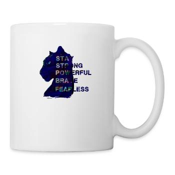 fearless,panther,black,stay fearless,strong,blue - Mug - white - Right