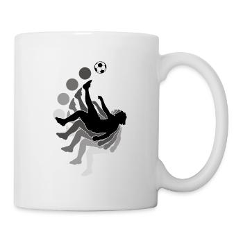 Fallrückzieher Fußball Fußballer Elfmeter Spieler - Tasse - Weiß - Rechts