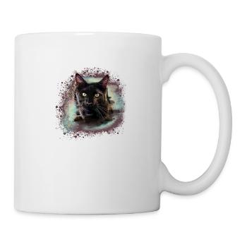 maincoon,katze,graffiti,malerei, Maine-Coon-Katze, - Tasse - Weiß - Rechts