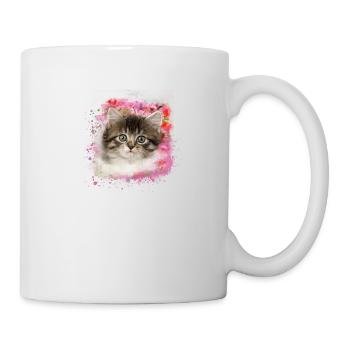 chaton, chat, graffiti, peinture, chat Maine Coon, - Mug blanc - blanc - Droite