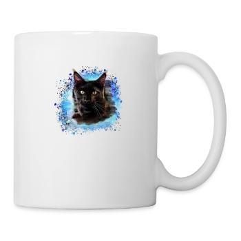 maincoon, chat, graffiti, peinture, chat Maine Coon - Mug blanc - blanc - Droite