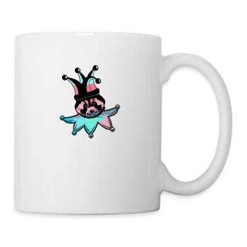 raccoon,bear,graffiti,painting,blue,harlequin - Mug - white - Right