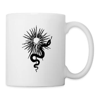 Schlange und Sonne Halloween - Tasse - Weiß - Rechts