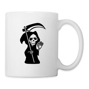 Grim Reaper O.K. Death Undertaker Costume d’Halloween - Mug blanc - blanc - Droite