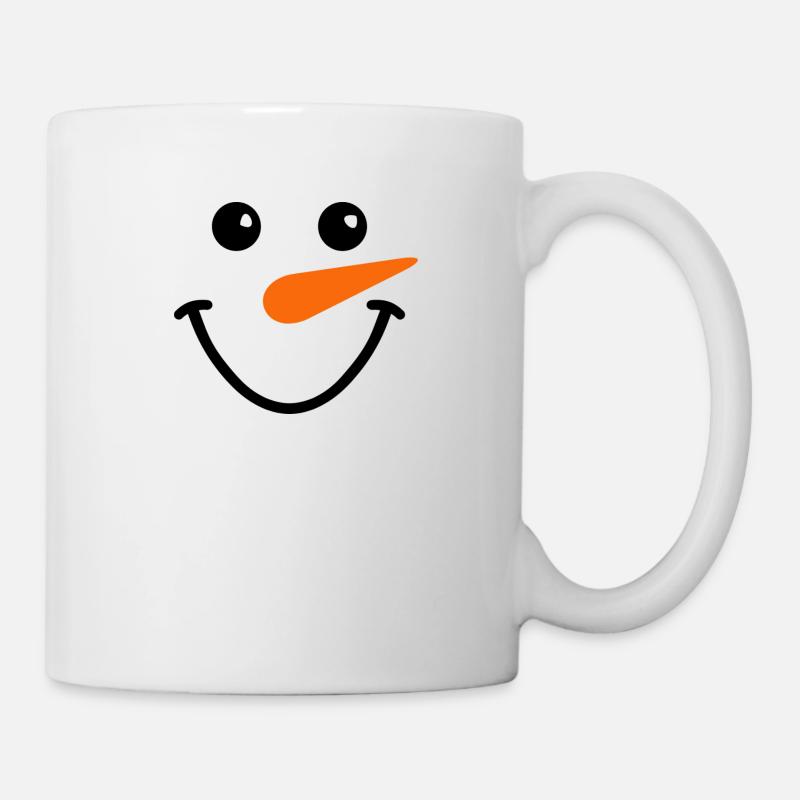 Freundlicher Schneemann - Weihnachten Winter - Tasse - Weiß