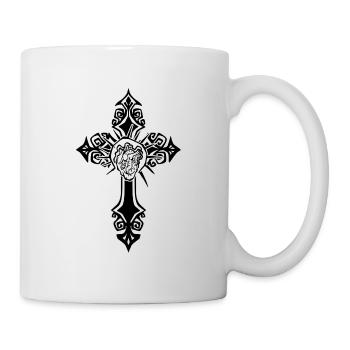 Gothic cross - Mug - white - Right