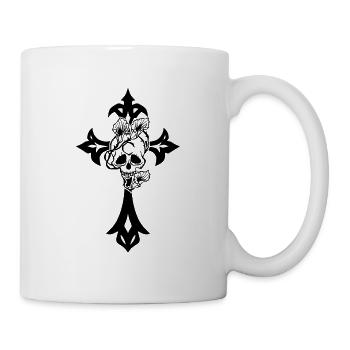 Gothic cross - Mug - white - Right