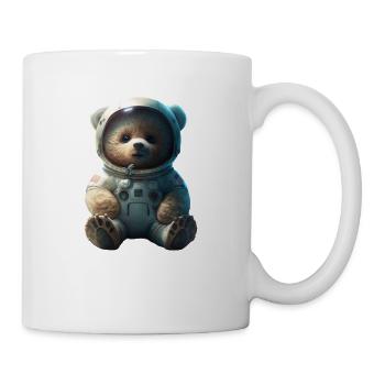 Cute Comic Tedybear in the space - Tasse - Weiß - Rechts