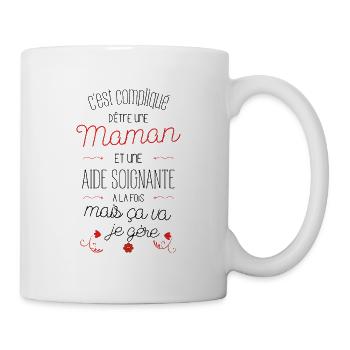 Maman et Aide Soignante - Le défi quotidien - Mug blanc - blanc - Droite
