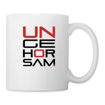 UNGEHORSAM schwarz-rot - Tasse - Weiß - Rechts