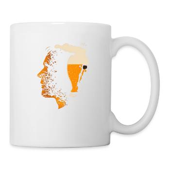 Verre de bière artisanale dans votre tête - Mug blanc - blanc - Droite