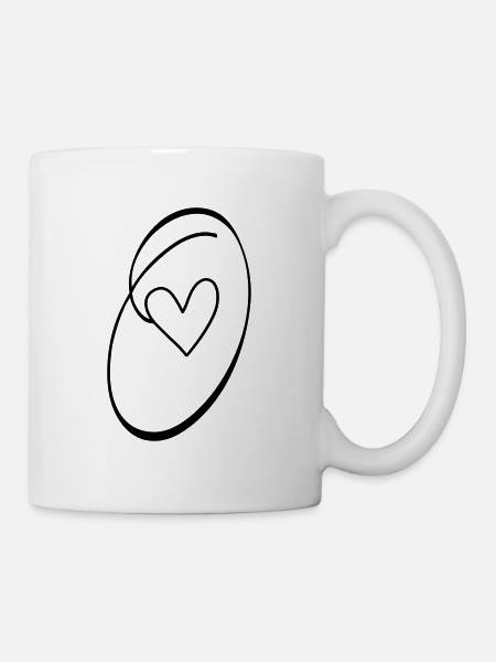 Letter O Letter O Calligraphy - Mug - white