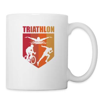 Triathlon Schwimmen Radfahren Laufen Sport - Tasse - Weiß - Rechts