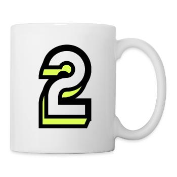 2 JAHRE. 2. JUBILÄUM. GEBURTSTAG 2 JAHRE. 2 - Tasse - Weiß - Rechts