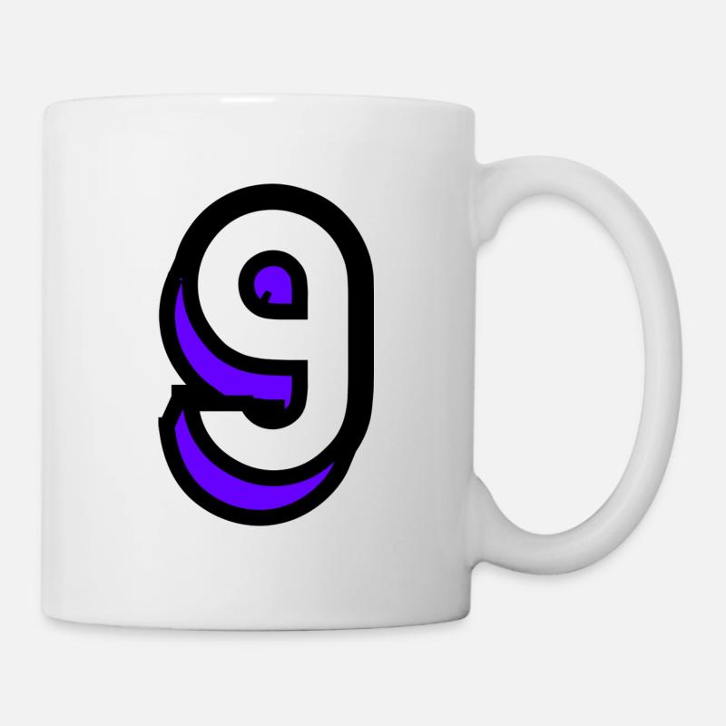 9. 9 ANS. 9e ANNIVERSAIRE. ANNIVERSAIRE 9 ANS. 9 - Mug blanc - blanc