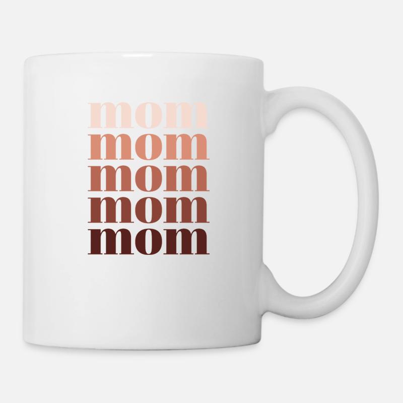 mom orange - Tasse - Weiß