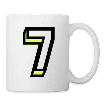 7 YEARS. 7th ANNIVERSARY. BIRTHDAY 7 YEARS. 7 - Mug - white - Right