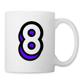 8. 8 ANS. 8e ANNIVERSAIRE. ANNIVERSAIRE 8 ANS - Mug blanc - blanc - Droite