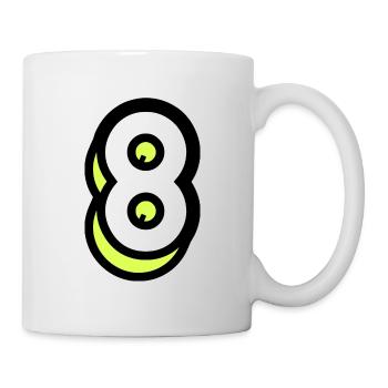 8 JAHRE. 8. JUBILÄUM. GEBURTSTAG 8 JAHRE - Tasse - Weiß - Rechts