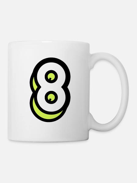 8 JAHRE. 8. JUBILÄUM. GEBURTSTAG 8 JAHRE - Tasse - Weiß