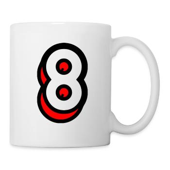 8 JAHRE. 8. JUBILÄUM. GEBURTSTAG 8 JAHRE. 8 - Tasse - Weiß - Rechts