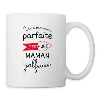 Une maman parfaite c est une maman golfeuse - Mug blanc - blanc - Droite