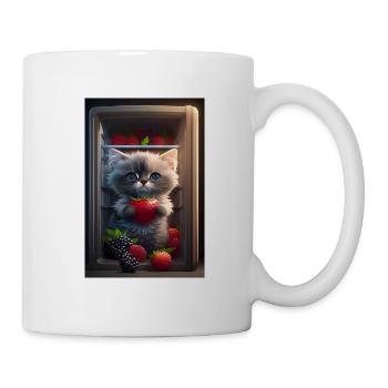 Cute cat in the fridge - Mug - white - Right
