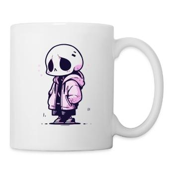 Squelette mignon d’Halloween - Design effrayant mignon - Mug blanc - blanc - Droite