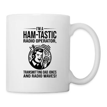 Ham-tastic Radio Operator Transmitting Dad Jokes - Mug - white - Right