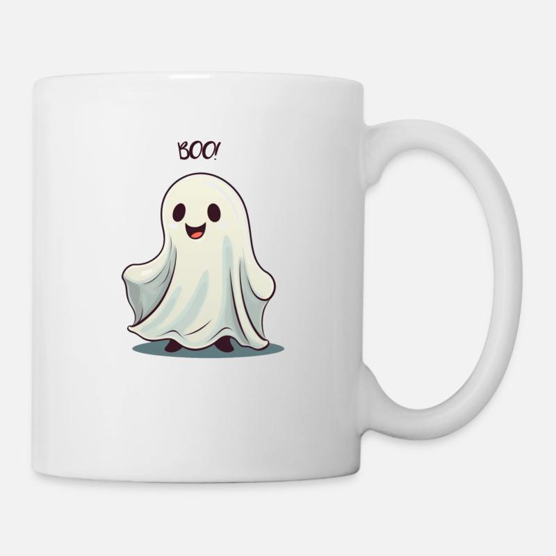 Halloween Geist Gespenst Herbst Design - Tasse - Weiß