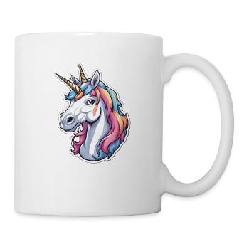Farbenfrohes Einhorn Wunder - Tasse - Weiß - Rechts