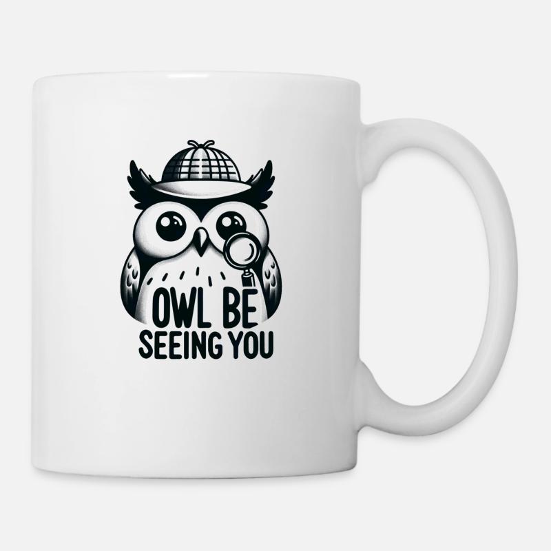 Owl beseeing you - Mug - white