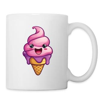Création de crème glacée souriante - Mug blanc - blanc - Droite