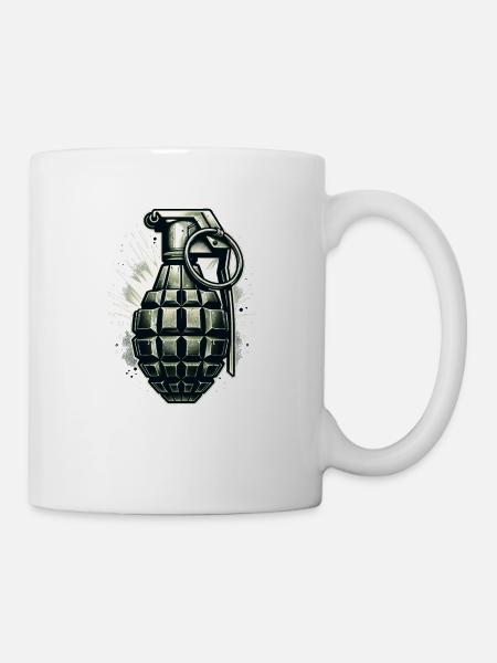 Detonate-Design: Klassische Granate - Tasse - Weiß