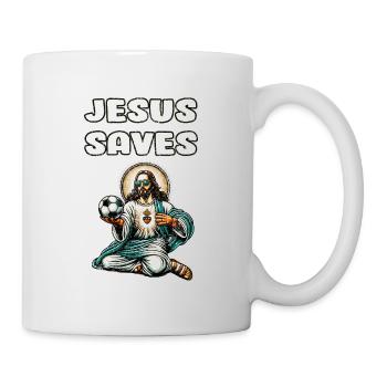 Jésus Football Cadeau Drôle Football Dieu Jésus Citation - Mug blanc - blanc - Droite