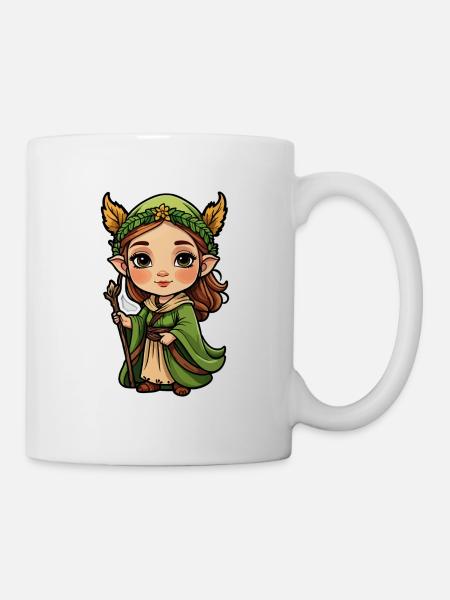 Druidin Druide Fantasy Illustration - Tasse - Weiß