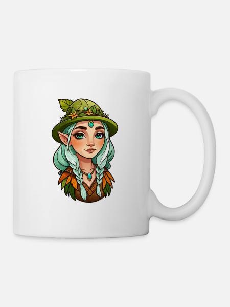 Druidin Druide Fantasy Illustration - Tasse - Weiß