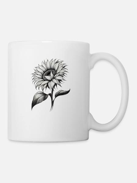 Sonnenblume - Tasse - Weiß