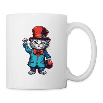 Clown Animal / Cirque / Drôle / Coloré / Spectacle / Chat - Mug blanc - blanc - Droite