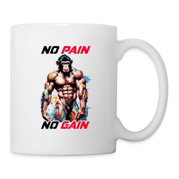 Bodybuilder / Sports / Fitness / Monkey / Muscles - Mug - white - Right