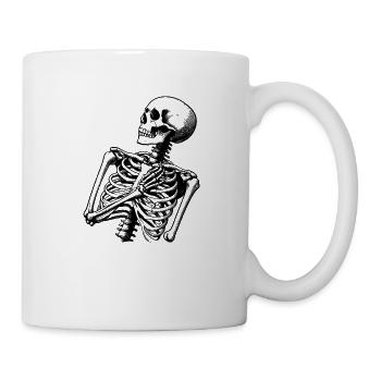 Astonished skeleton - Mug - white - Right