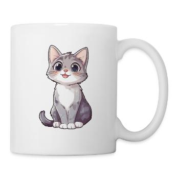 anniversaire enfant chat mignon - Mug blanc - blanc - Droite