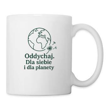 Un souffle de calme | Respirer – vert - Mug blanc - blanc - Droite
