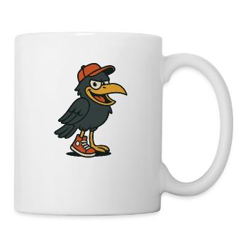 Rabe - Tasse - Weiß - Rechts