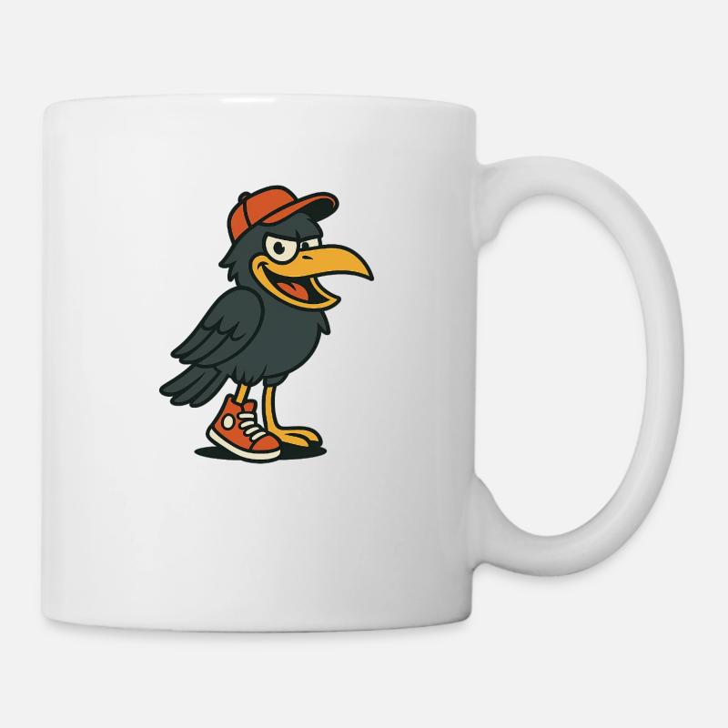 Rabe - Tasse - Weiß