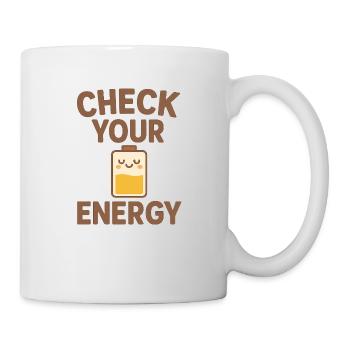 Check Your Energy – Recharge Your Energy - Mug - white - Right
