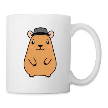 Kapu Capybara with Felt Hat - Mug - white - Right
