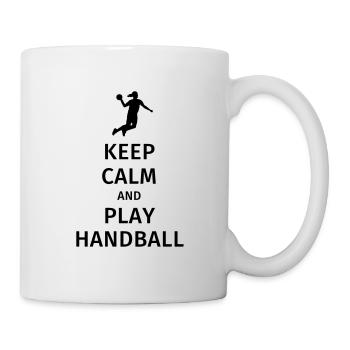 keep calm and play handball - Mug - white - Right