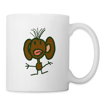 Affe Tiere - Tasse - Weiß - Rechts